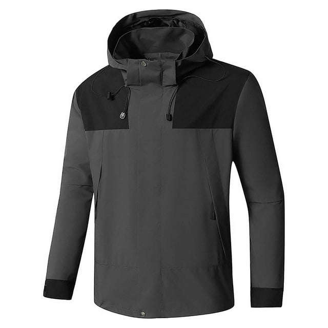 uikmnh Winter Coats For Men,Men Mountaineering Wear Riding Jacket Outdoor Multifunctional Hardshell Jacket,Size L
