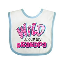 Inktastic Wild About Grandpa Girls Baby Bib