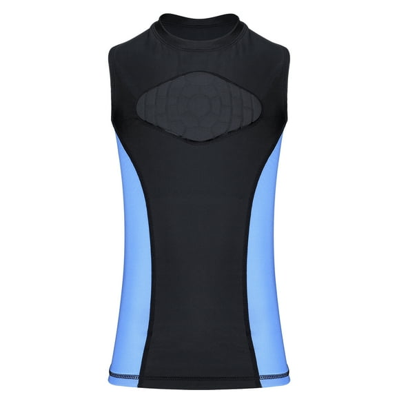 HAIYUE Youth Kids New Padded Sleeveless Compression Shirt for Football Baseball to Protect Chest of Size S