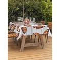 thumbnail image 3 of Outdoor Tablecloth with Umbrella Hole for Patio/Picnic/Party/Camping, Brown Vintage Football Waterproof Table Cloth Rectangle Table Cover Washable, Grey Wooden Retro Art Ball (60"x 120"), 3 of 8