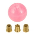 thumbnail image 1 of Pomo de cambio redondo Unique Bargains, pomo de palanca de cambios universal de acrílico para vehículos automáticos y manuales con 3 adaptadores, rosa, 1 set, 1 of 1