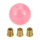 thumbnail image 1 of Pomo de cambio redondo Unique Bargains, pomo de palanca de cambios universal de acrílico para vehículos automáticos y manuales con 3 adaptadores, rosa, 1 set, 1 of 1