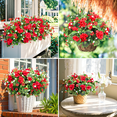 thumbnail image 5 of Scidweet Artificial Geraniums Flowers for Outdoors, 10 Bundles Mixed Fake Silk Flowers Plastic Flowers for Summer Indoors Table Garden Porch Decor, 5 of 6
