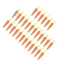 USHOBE 30Pcs Lifelike Fake Vegetable Simulated Carrots Orange Plastic For Easter Celebration And Home Decor