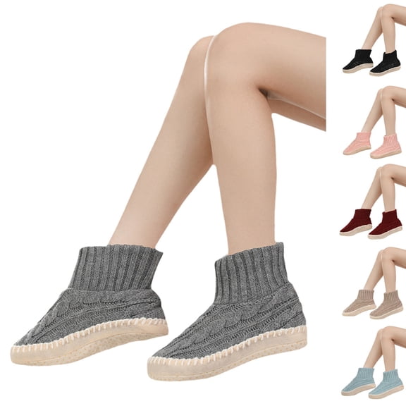 Women's Warm Fuzzy Slipper Socks Cozy Indoor House Boots for Winter Comfort