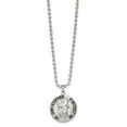 thumbnail image 3 of FJC Finejewelers Stainless Steel Ball Brushed and Enameled St. Christopher Medal Necklace 22 Inches, 3 of 6