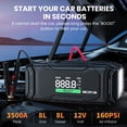 thumbnail image 2 of NEXPOW WP6 Jump Starter with Air Compressor, 4000A Portable Jumper Starter (up to 8L Gas 8L Diesel Engine) with 160PSI Digital Tire Inflator, 12V Car Battery Charger Booster, 60W Fast Charging, 2 of 7