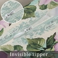 thumbnail image 7 of Teal Purple Bird Floral Throw Pillow Cover 24 x 36 Inch Decorative Pillow Cover Vintage Watercolor Botanical Lumbar Pillowcase Seasonal Rectangle Cushion Case for Couch Sofa Bed Living Room, 7 of 7