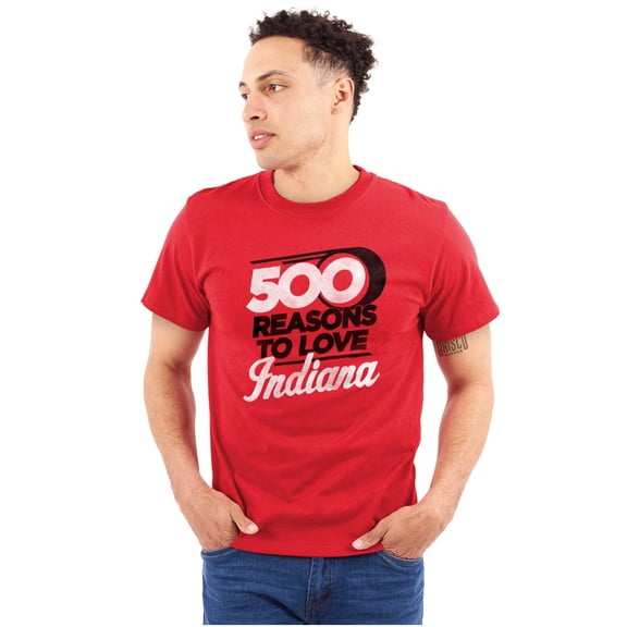 500 Reasons to Love Indiana IN Pride Plus Size Crewneck Graphic Tee Shirt Brisco Brands 2X