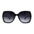 thumbnail image 2 of Womens Luxurious Metal Side Rhinestone Jewel Trim Butterfly Sunglasses Black Smoke, 2 of 4