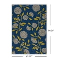 thumbnail image 3 of Pemberly Row 90x63" Indoor Fabric Floral Area Rug in Blue and Green, 3 of 11