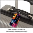 thumbnail image 3 of Square 2Pack PU Leather Cartoon Cat Cruise Luggage Tag with Privacy Cover and Name ID Tag for Travel Handbags Backpacks Luggage Tags, 3 of 6