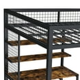 thumbnail image 6 of Newest Full-Size Loft Bed w/Desk & Wardrobe - Heavy Metal Frame, Built-In Staircase, Storage Rack & Shelves - Gaming Bed for Adults/Teens - Computer Desk w/USB & Outlet, 6 of 9