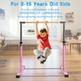Kids Pink Gymnastics Horizontal Bar Set for Home Use - Sturdy Kip Bar for Junior Gymnasts ...