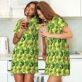 thumbnail image 4 of Easygdp Kiwi and Avocado Camisón de manga corta para mujer, informal, estampado, 4 of 6