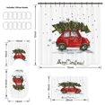 thumbnail image 3 of PATIO 4 Pieces Set 3D Digital Printing High-Density Merry Christmas Theme Pattern Shower Curtain Set Bathroom Floor Mat Base Mat Toilet Mat Home Holiday Decoration Bathroom Accessories Ch, 3 of 9