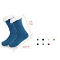 thumbnail image 6 of LEZMORE 2 Pack Slipper Socks for Women Cozy Fuzzy Stocking Socks ,Knit Womens Thick Knit Sherpa Fleece Slipper Socks Grippers, 6 of 11