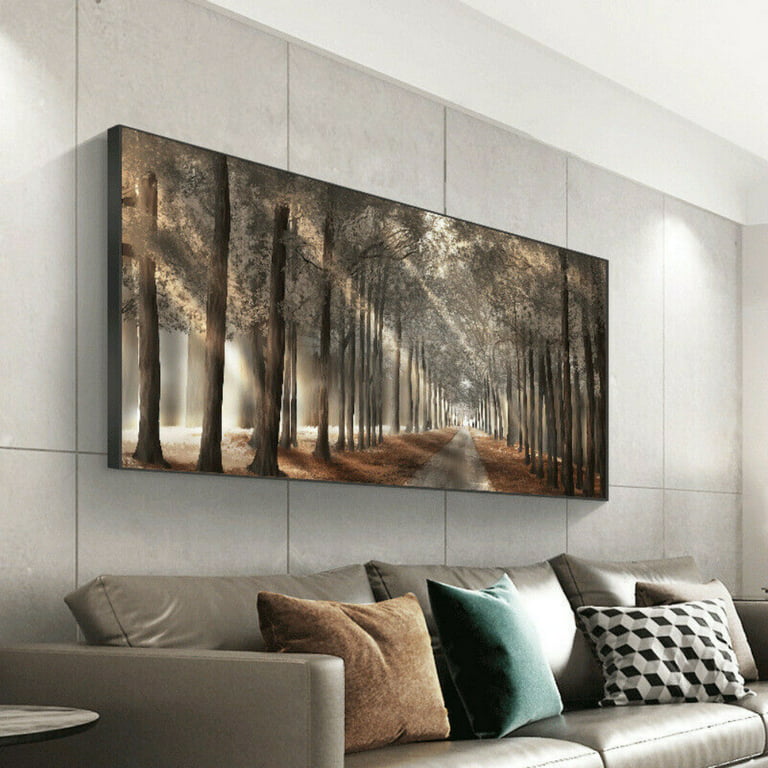 Jlong Forest Canvas Wall Art Living Room Wall Decor Large Nature
