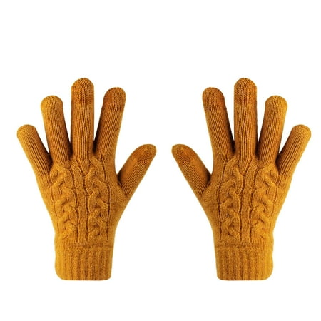 

OAVQHLG3B Gloves Non-slip Touchscreen Gloves Women Winter Knitted Warm Gloves Women