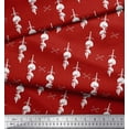 thumbnail image 3 of Soimoi Modal Satin Fabric Sword,Crossbone & Skull Halloween Fabric Prints by Yard 42 Inch Wide, 3 of 3