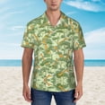 thumbnail image 4 of Grazing Giraffes Hawaiian Shirts For Men, Summer Short-Sleeve Relaxed-Fit Button-Down Shirts 3x-Large, 4 of 9