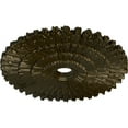 thumbnail image 3 of Ekena Millwork 24 3/4"OD x 3 1/4"ID x 1 7/8"P Eryn Ceiling Medallion (Fits Canopies up to 4"), Hand-Painted Green Gold, 3 of 6