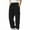 Black, variant on Levmjia Men's Waffle Knit Cargo Joggers Elastic Waist Drawstring Pants Multi-Pocket Work Pants S-3XL