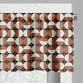 thumbnail image 3 of Ambesonne Mid Century Window Valance, Bicolor Circles, 54" X 18", Seal Brown Cinnamon, 3 of 5