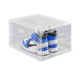 thumbnail image 1 of axGear Shoe Box Stackable Storage Super Clear Transparent Collapsible Display 1 Box, 1 of 8