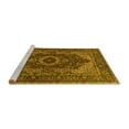 thumbnail image 2 of Ahgly Company Machine Washable Indoor Rectangle Medallion Yellow Traditional Area Rugs, 7' x 10', 2 of 4
