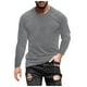 thumbnail image 1 of Camiseta de manga larga de color liso para hombre: cuello redondo holgado, para todas las estaciones, material de poliéster, tallas S-XXXL., 1 of 5