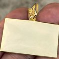 thumbnail image 6 of 14K Gold Finish over Real Solid 925 Sterling Silver The Last Supper Meal Rectangular Iced CZ Hip Hop Pendant, 6 of 7