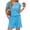 Light Blue, variant on Womens Pajamas Sets V Neck Tops and Drawstring Shorts Sets with Pockets Two Piece Lounge Sets Oufits