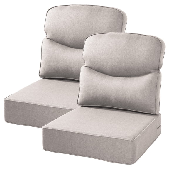 Bellefurn Outdoor Seat Cushions 22 X 24 X 6 inch for Patio Furniture,Outdoor Chair Cushions Outdoor Deep Seat Cushion with Water Resistant & Removable Cover Patio Cushions for Wicker Chair,Sofa,Couch