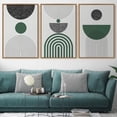 thumbnail image 4 of IDEA4WALL Framed Canvas Print Wall Art Set of 3 Mid-Century Retro Abstract Polygon Boho Pattern Wall Decor Nordic Geometric Collage Prints Minimal Modern Art Bohemian Artwork - Natural 24"x36"x3, 4 of 4