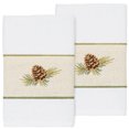 thumbnail image 2 of Linum Home Textiles 2-Pieces Nature Turkish Cotton Hand Towel Set, 16" x 30", White, 2 of 3