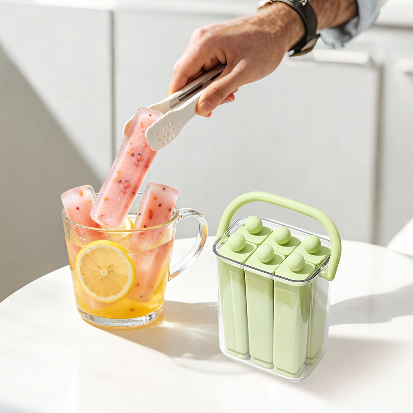 Ice Stick For Homemade And Easy Release Silicone Ice Maker For Summer Drinks And Desserts Parts Freezer Ice Holder Slow Melting Ice Cubes Small Ice Stacking Trays with Silicone Freezer Sphere Ice