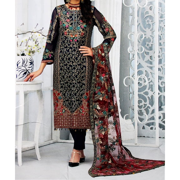 Nazon Brand| Women's Party Dress 3 Pieces| Party Dress |Long dress|Women's Clothing|Black Color