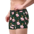 thumbnail image 2 of Yiaed Pink Sleeping Fox Print Men's Soft Cotton Boxer Shorts Breathable Boxers Underwear Moisture-Wicking Underwear Stretch Boxer Briefs for Man-Small, 2 of 5