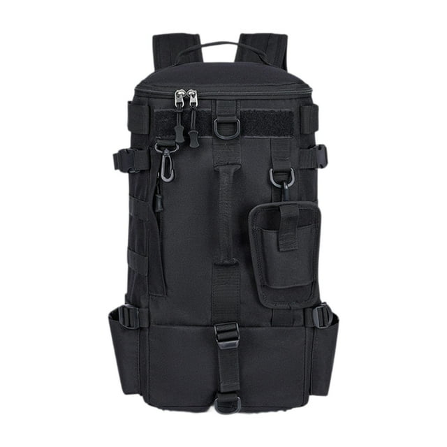 Mochila de Pesca de Gran Capacidad Resistente al Desgaste Multifuncional Impermeable para Correr Viajes Negro perfecl