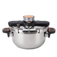 thumbnail image 2 of Professional Stainless Steel Pressure Cooker, Easy Micro Pressure Design, Non Stick Coating Multipurpose Pot,  Food Contact, Even Heating, Dishwasher Safe for All Stoves, 2 of 7