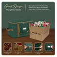 thumbnail image 4 of Keepsakes Adjustable Ornament Storage Bag – Heavy-Duty Polyester, Padded Dividers & FlexGrid Trays – Protective Organizer with Handles & Label Window, Green, 4 of 7