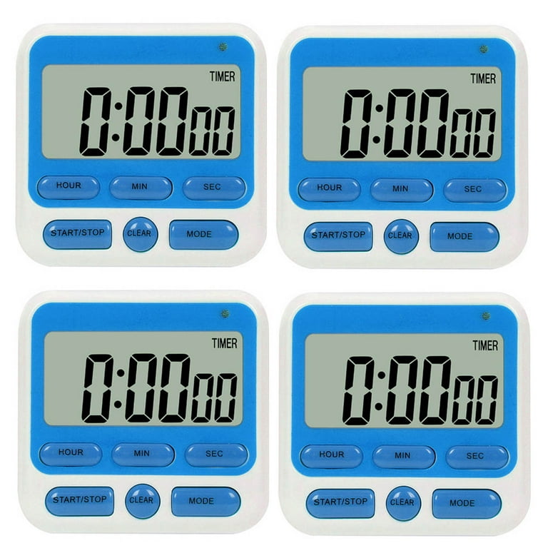 KTKUDY Digital Kitchen Timer with Mute/Loud Alarm Switch ON/Off Switch, 12  Hour Clock 