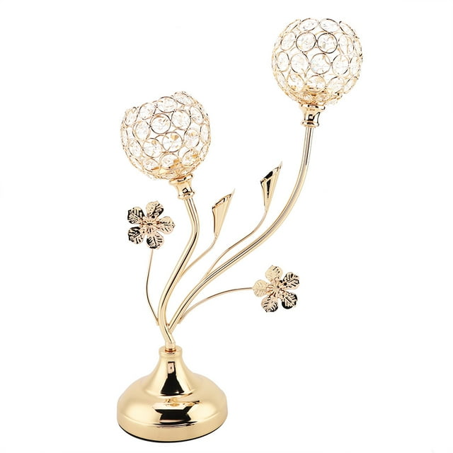Candelabro de cristal Ticfox para mesa de centro decorativo para boda