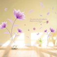 thumbnail image 4 of Romantic Beautiful Purple Flower in The Wind Removable Wall Sticker Decal, Living Room Bedroom Home Decoration Adhesive DIY Art Wall Mural, 4 of 4