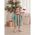 thumbnail image 6 of BemeyourBBs Toddler Baby Girls Dress Doll Collar Long Sleeve Dress with Headband, 6 of 9