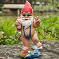 thumbnail image 4 of CxhicLuv Swimming Dwarf Gnome Statue, Resin Garden Decoration for Yard & Porch, Unique Christmas Figurine for Garden & Home, Whimsical Outdoor Decor, Holiday Gnome Decoration, 4 of 7