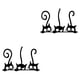thumbnail image 1 of Calcomanías de pared Inteprter Gato de dibujos animados PVC Negro 27*18cm 2piezas, 1 of 5