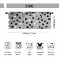 thumbnail image 3 of Rdsfhsp Paw Print Window Valance Curtain, Black White Pet Pattern Decorative Rod Pocket Curtain for Kitchen Bedroom Home Decor, 3 of 5