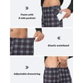 thumbnail image 7 of MoFiz Pjs Men's Pajama Sets Long Sleeve Top Checkered Pants Cozy Loungewear 2 Pieces, 7 of 7